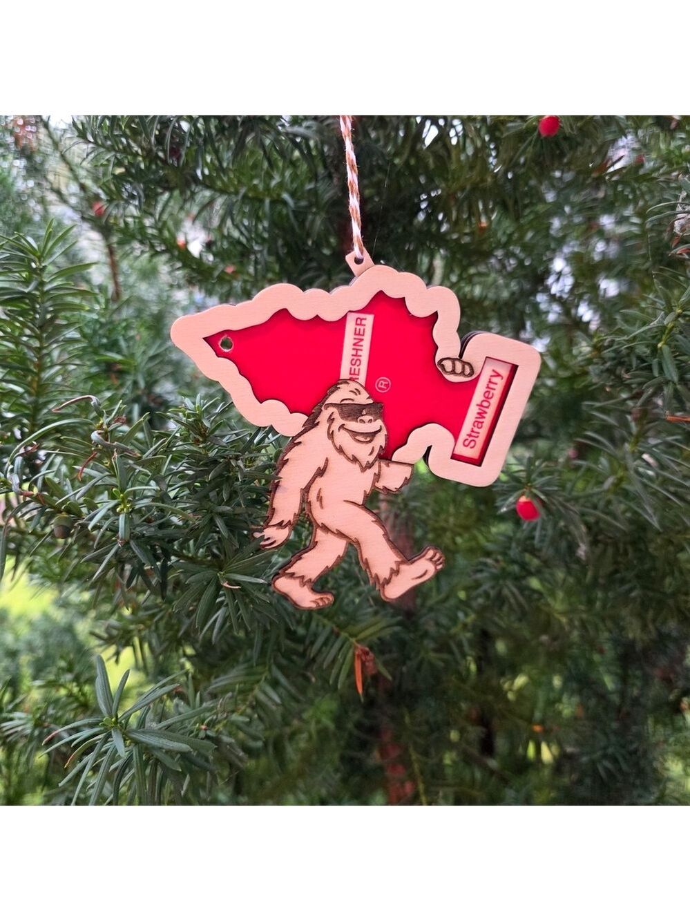 Sasquatch Big Foot Wood Air Freshener Holder